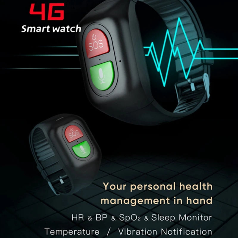 1 PCS Elderly Smart Watch 4G SOS Anti-Wandering Tracker