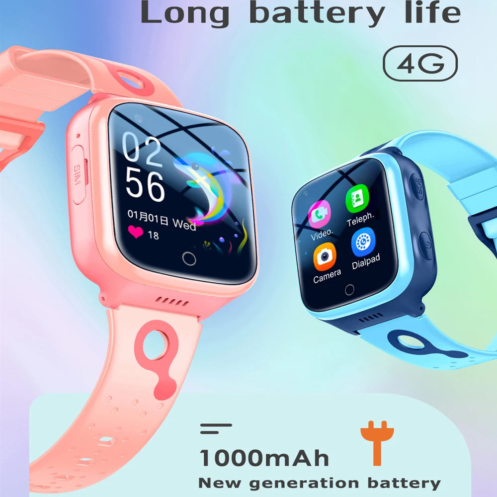 4G Smart Watch Kids GPS WiFi 1000mAh Video Call Tracker