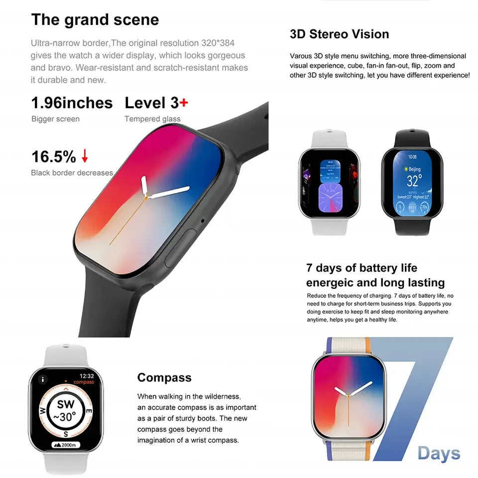 2025 New For Apple GPS Watch 10 Smart Watch Men HD