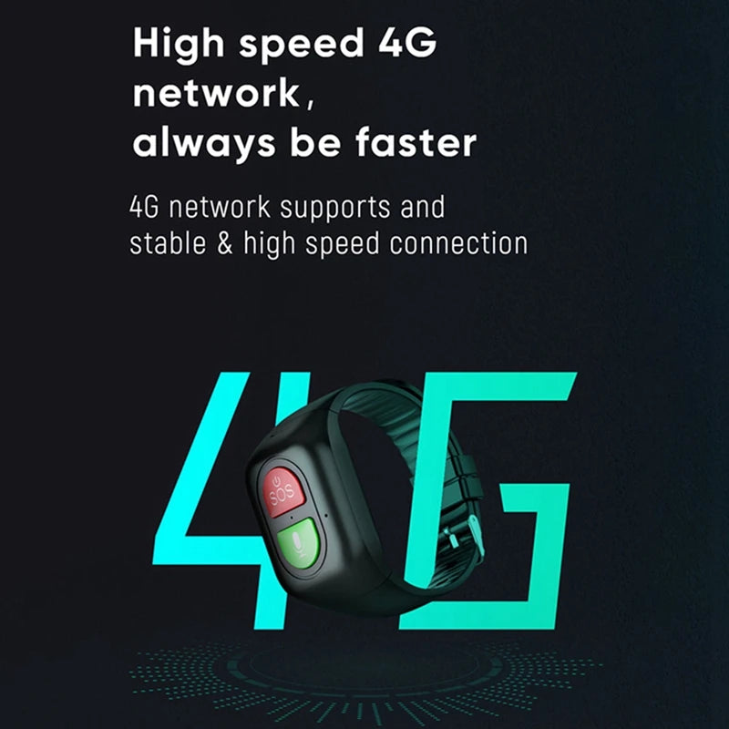 1 PCS Elderly Smart Watch 4G SOS Anti-Wandering Tracker