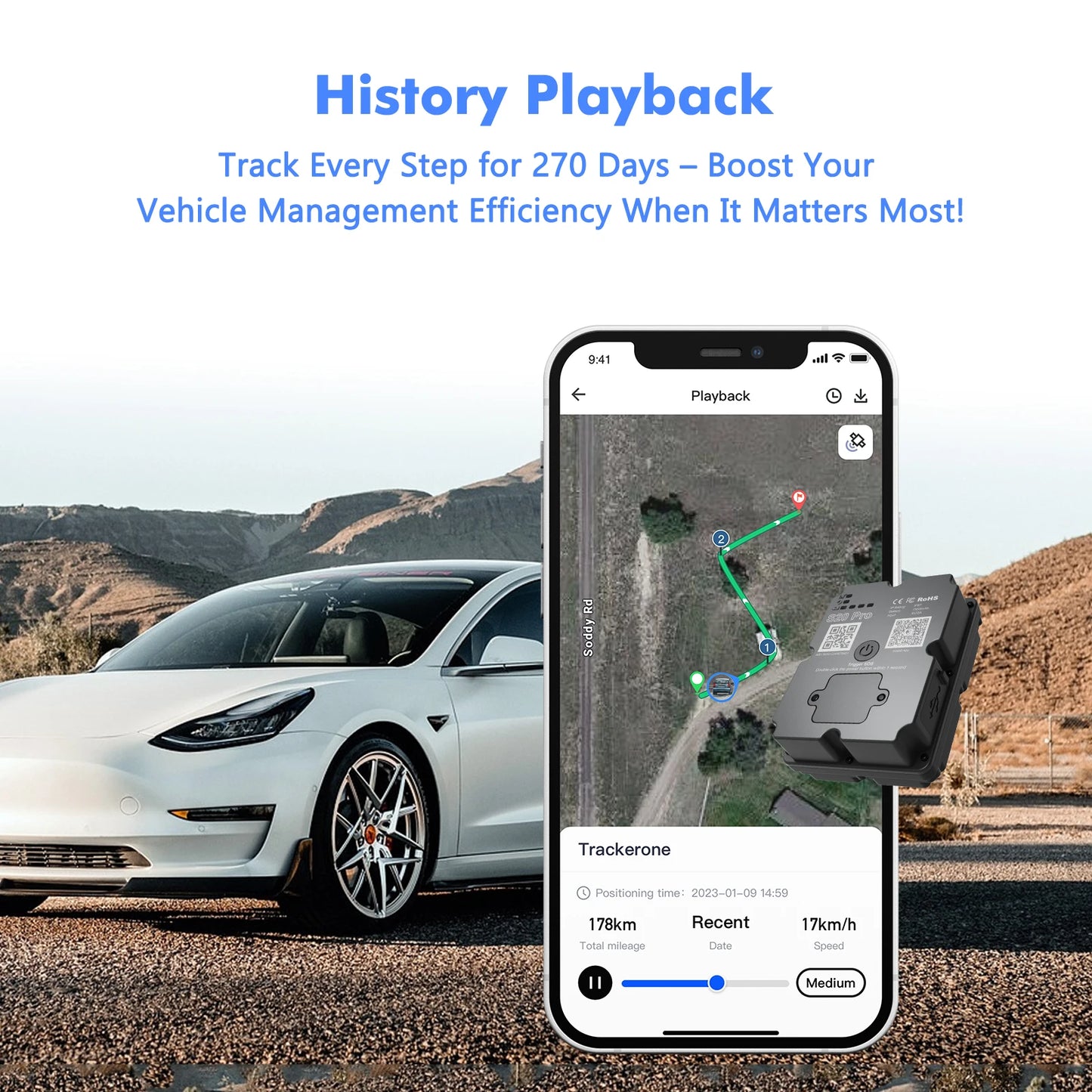 4G GPS Vehicle Tracker – 30-Day Real-Time Tracking
