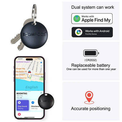 Mini Bluetooth GPS Tracker – Smart Finder for iOS/Android