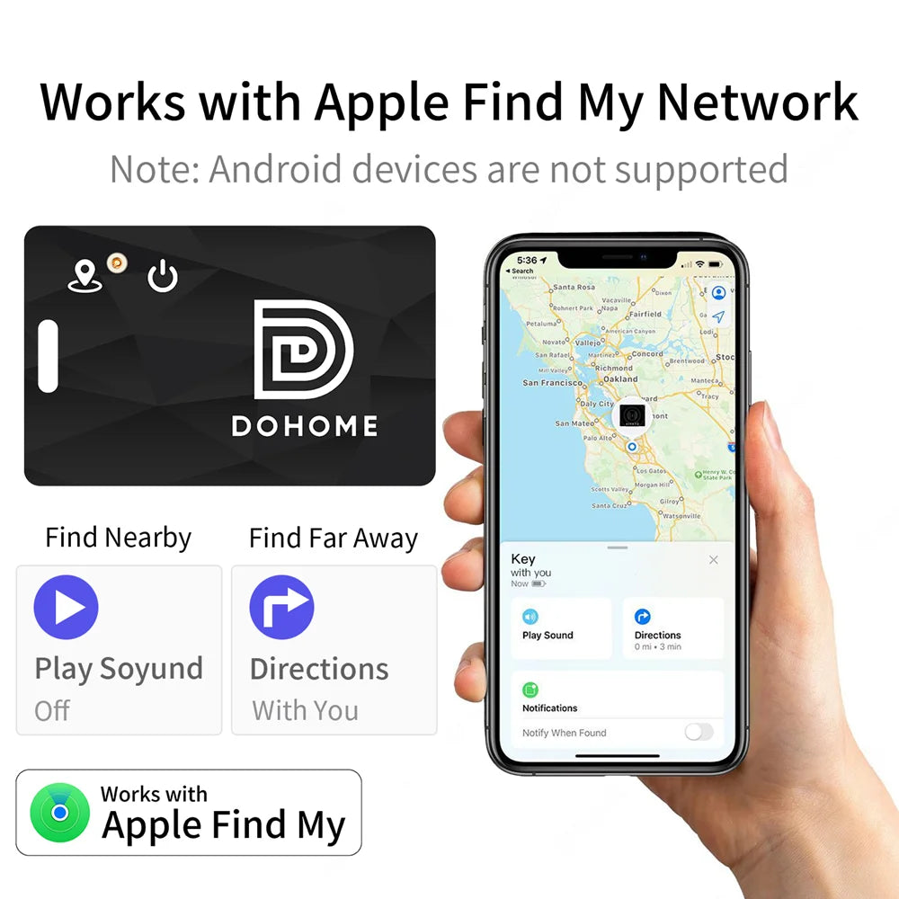 Aiyato Smart GPS Tracker Card Magnetic Charge Locator